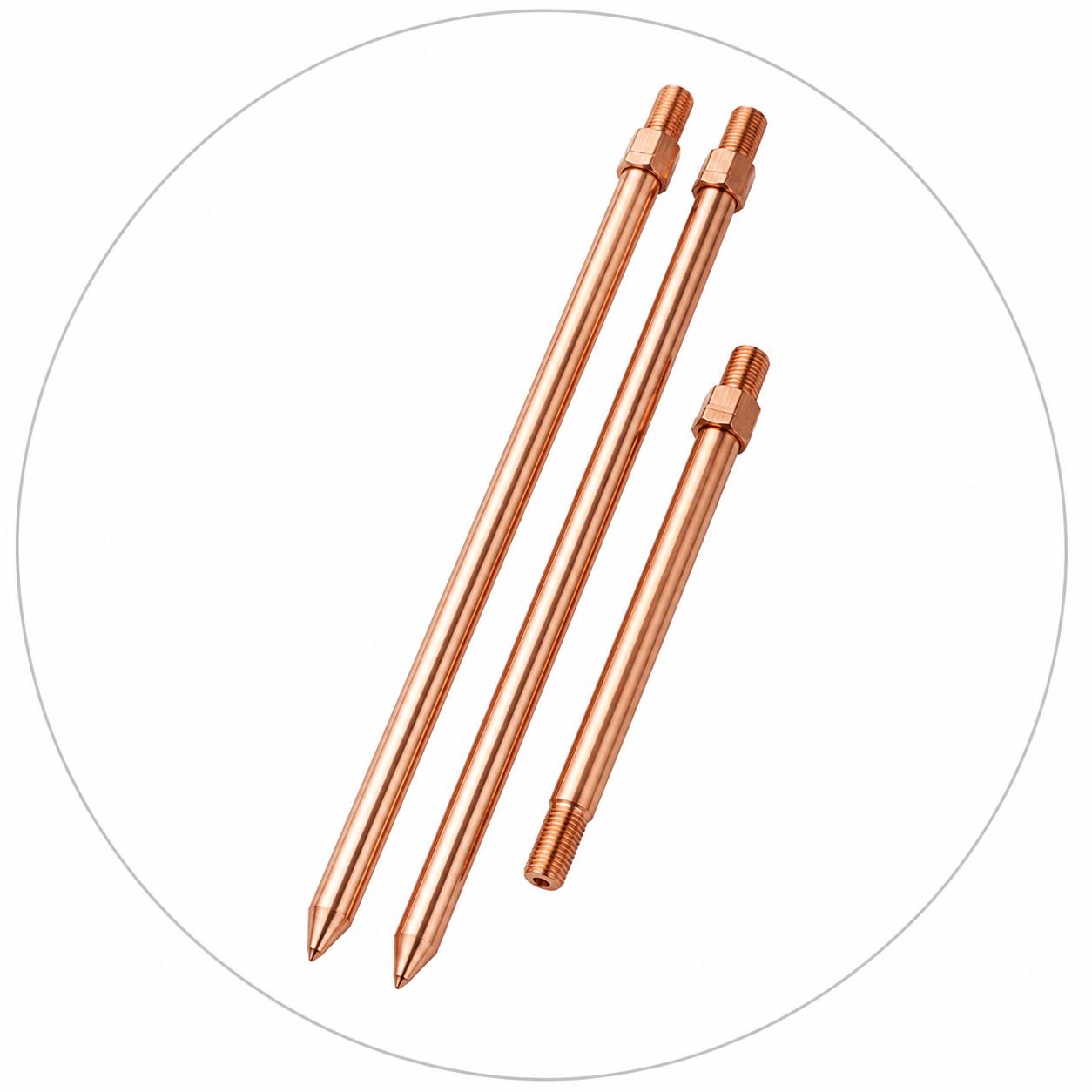 Cọc tiếp địa – Cọc đồng, cọc thép mạ đồng tiếp địa